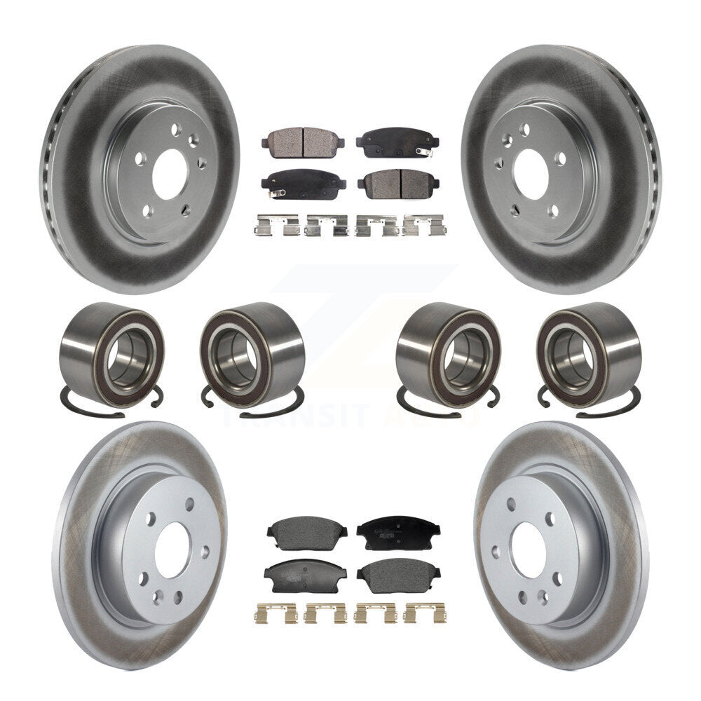 Bearing Coat Brake Rotor Pads Front Rear Kit (10Pc) For Chevrolet Trax Buick AWD