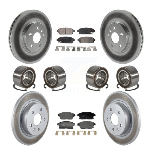 Bearing Coat Brake Rotor Pads Front Rear Kit (10Pc) For Chevrolet Trax Buick AWD