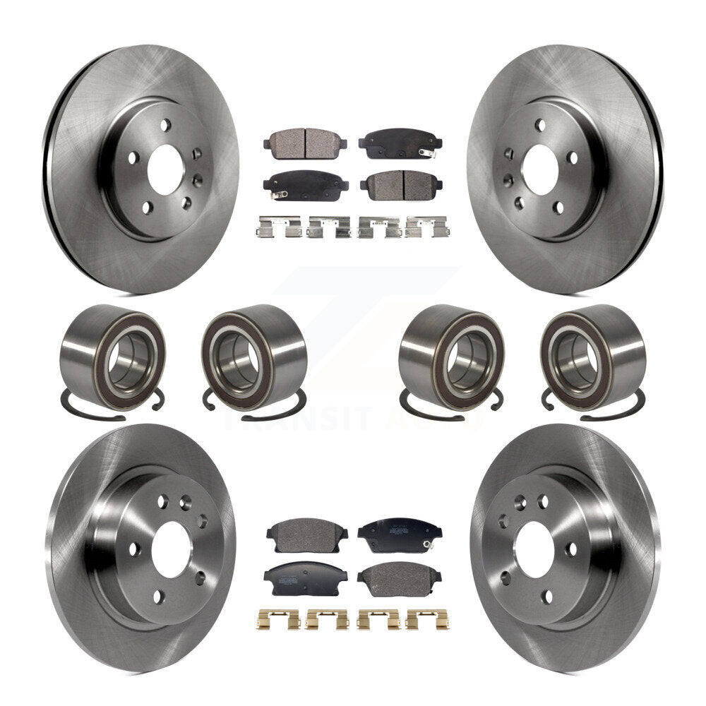 Bearing Brake Rotor & Pads Front Rear Kit (10Pc) For Chevrolet Trax Buick Encore