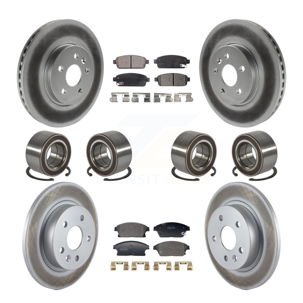 Bearing Coat Brake Rotor Pads Front Rear Kit (10Pc) For Chevrolet Trax Buick AWD