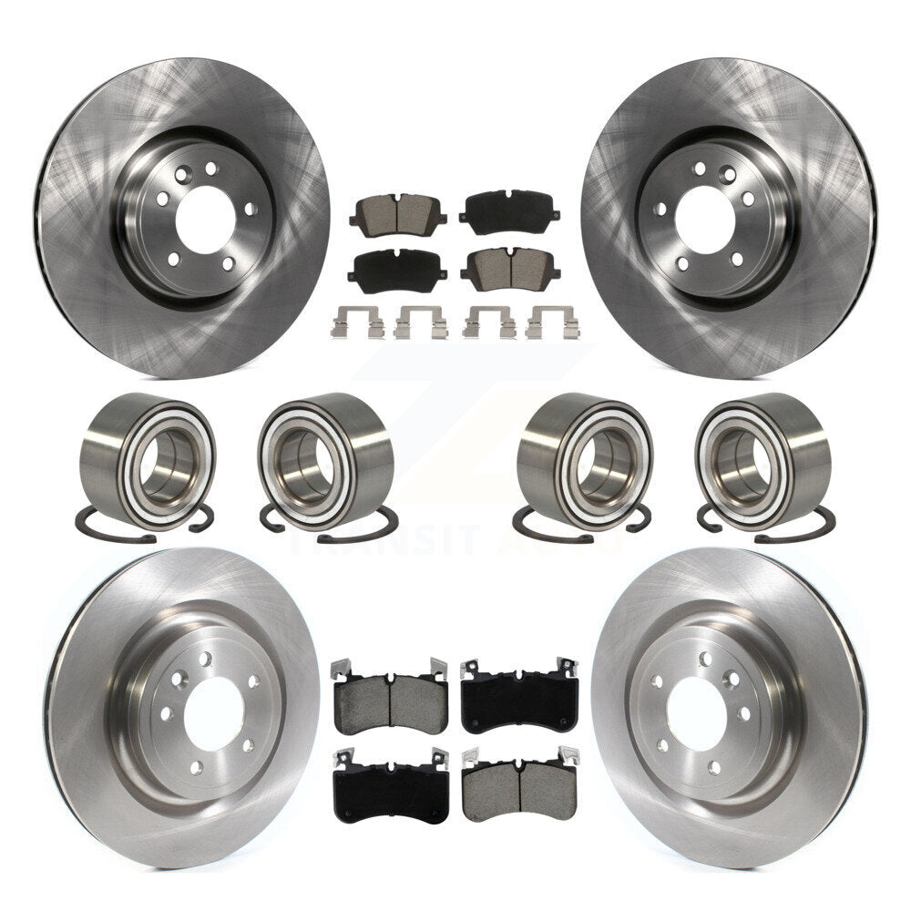 Bearings Disc Brake Rotors And Pads Front Rear Kit (10Pc) For Land Rover Range