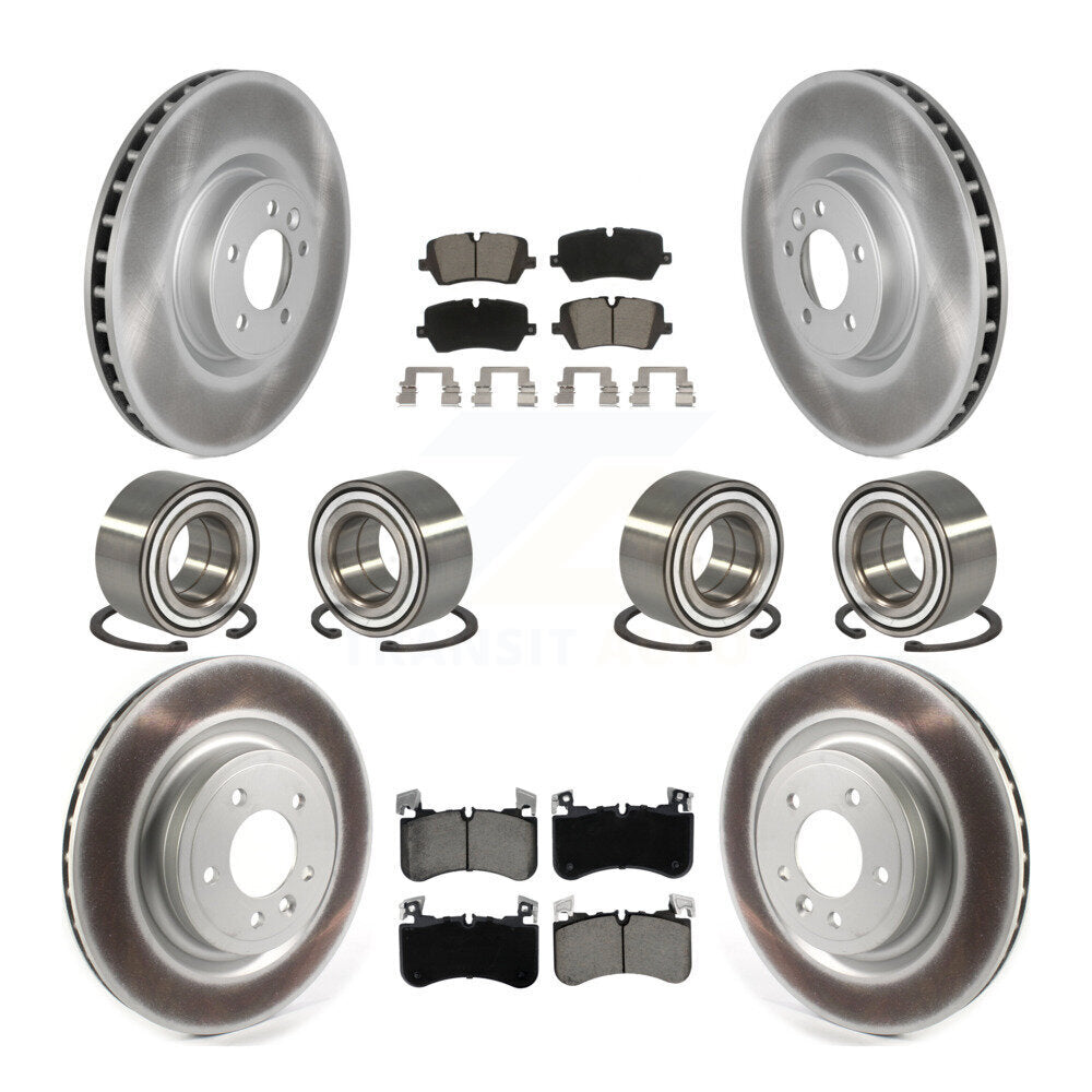 Bearing Coated Disc Brake Rotor & Pad Front Rear Kit (10Pc) For Land Rover Range