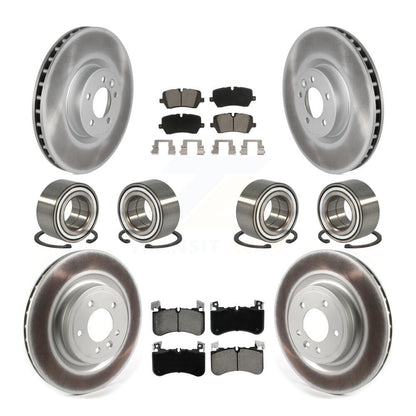 Bearing Coated Disc Brake Rotor & Pad Front Rear Kit (10Pc) For Land Rover Range