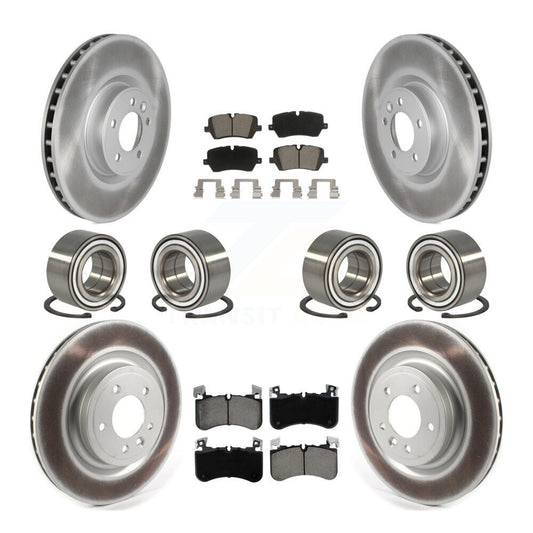Bearing Coated Disc Brake Rotor & Pad Front Rear Kit (10Pc) For Land Rover Range