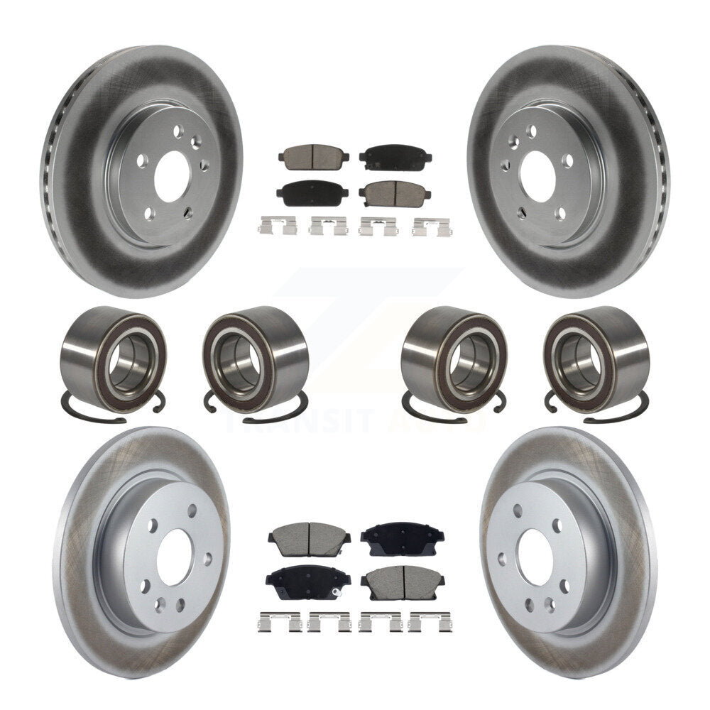 Bearing Coat Brake Rotor Pads Front Rear Kit (10Pc) For Chevrolet Trax Buick AWD