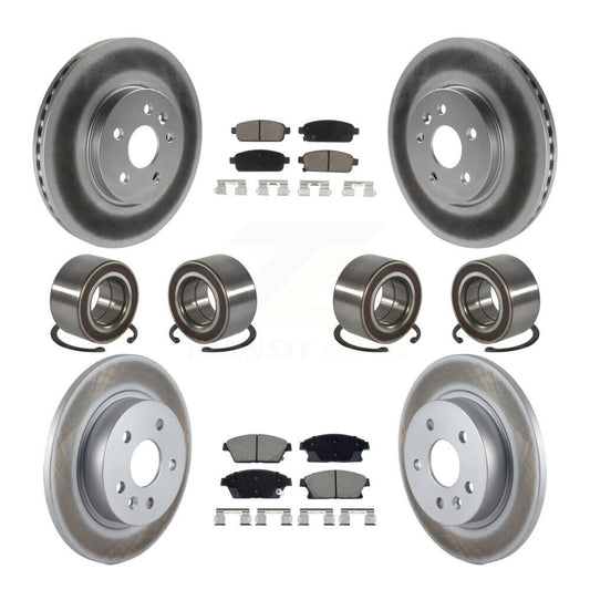 Bearing Coat Brake Rotor Pads Front Rear Kit (10Pc) For Chevrolet Trax Buick AWD