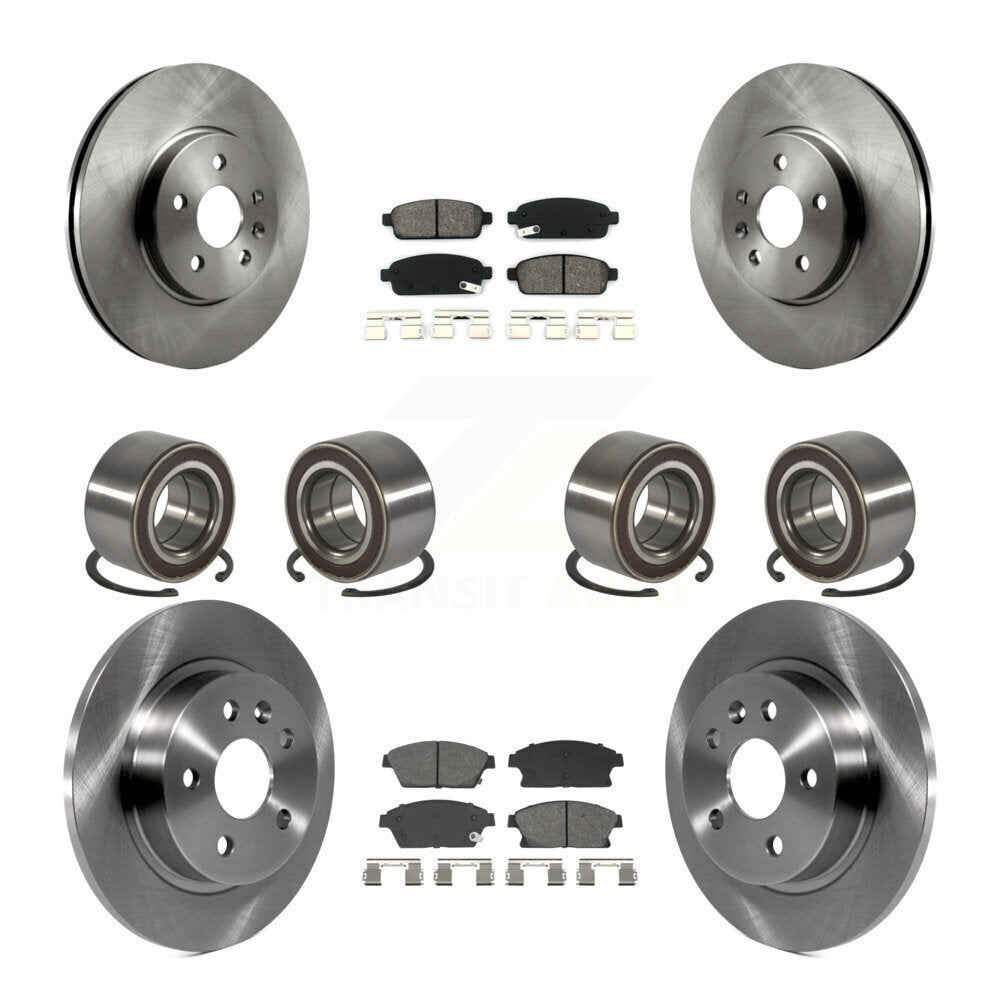 Bearing Brake Rotor & Pads Front Rear Kit (10Pc) For Chevrolet Trax Buick Encore