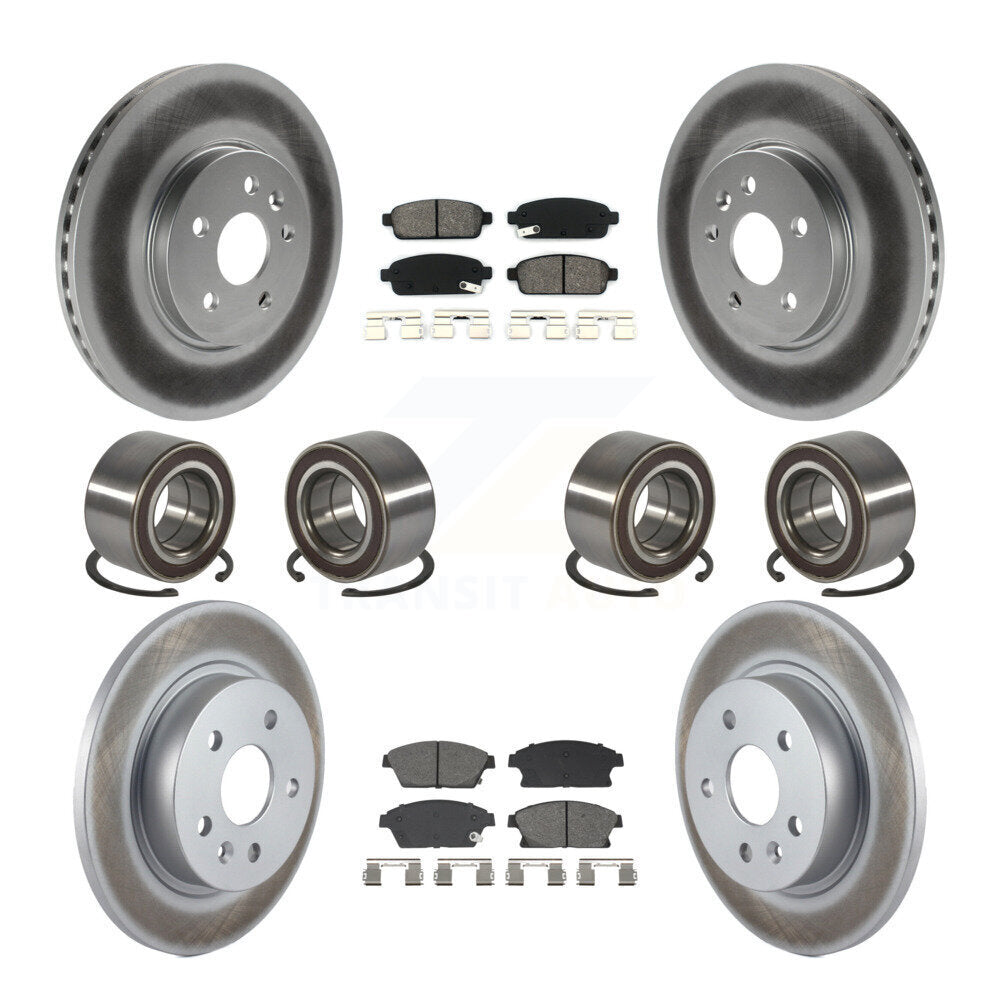 Bearing Coat Brake Rotor Pads Front Rear Kit (10Pc) For Chevrolet Trax Buick AWD
