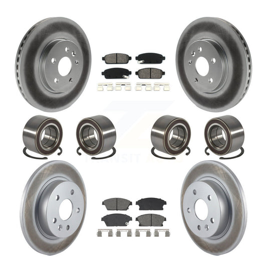 Bearing Coat Brake Rotor Pads Front Rear Kit (10Pc) For Chevrolet Trax Buick AWD