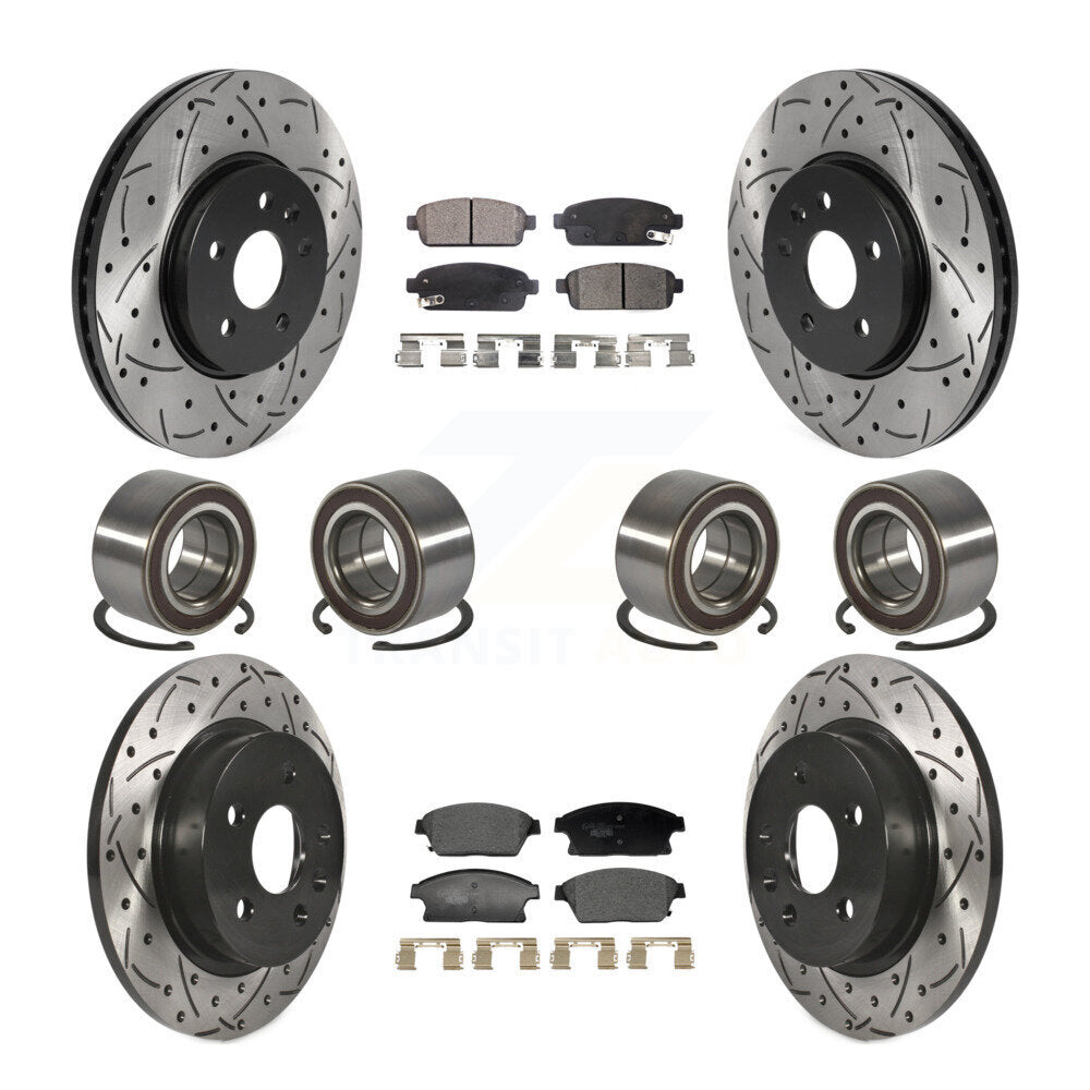 Bearing Coat Brake Rotor Pads Front Rear Kit (10Pc) For Chevrolet Trax Buick AWD