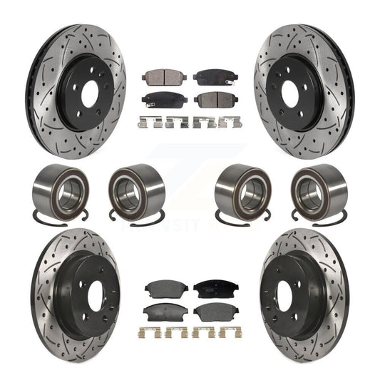 Bearing Coat Brake Rotor Pads Front Rear Kit (10Pc) For Chevrolet Trax Buick AWD