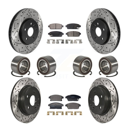 Bearing Coat Brake Rotor Pads Front Rear Kit (10Pc) For Chevrolet Trax Buick AWD