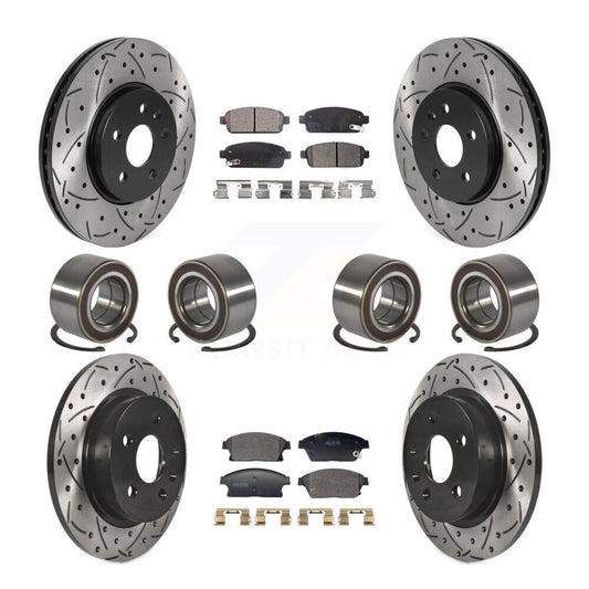 Bearing Coat Brake Rotor Pads Front Rear Kit (10Pc) For Chevrolet Trax Buick AWD