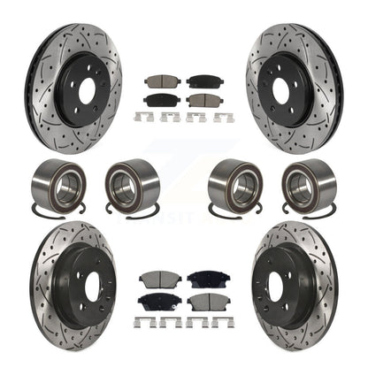 Bearing Coat Brake Rotor Pads Front Rear Kit (10Pc) For Chevrolet Trax Buick AWD