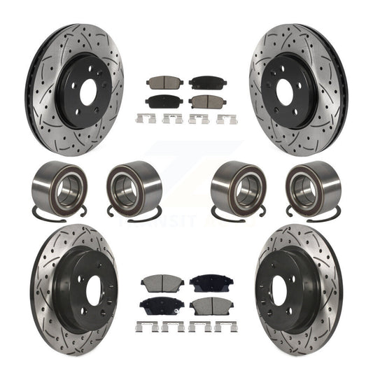 Bearing Coat Brake Rotor Pads Front Rear Kit (10Pc) For Chevrolet Trax Buick AWD