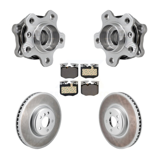 Hub Bearing Coated Brake Rotor Pads Front Kit For BMW 330i xDrive 530i 330e 540i
