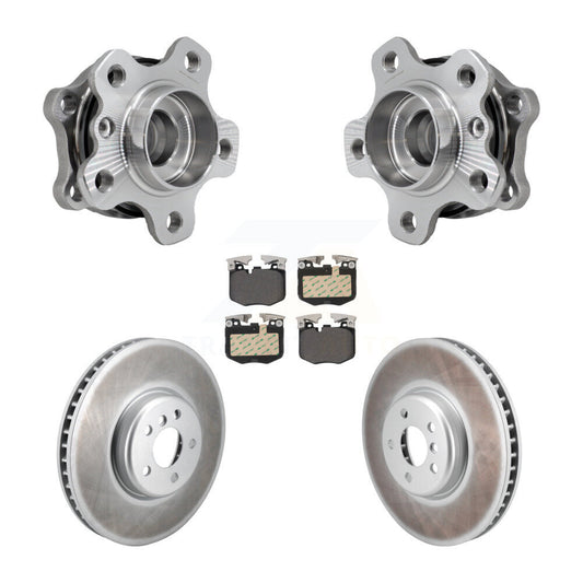 Hub Bearing Coated Brake Rotor Pads Front Kit For BMW 330i xDrive 530i 330e 540i