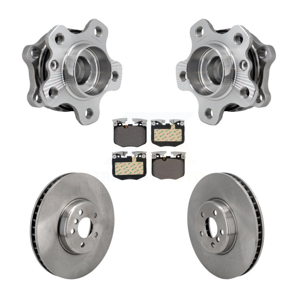 Hub Bearing Brake Rotor & Pads Front Kit For BMW 330i xDrive 530i 330e 540i 430i