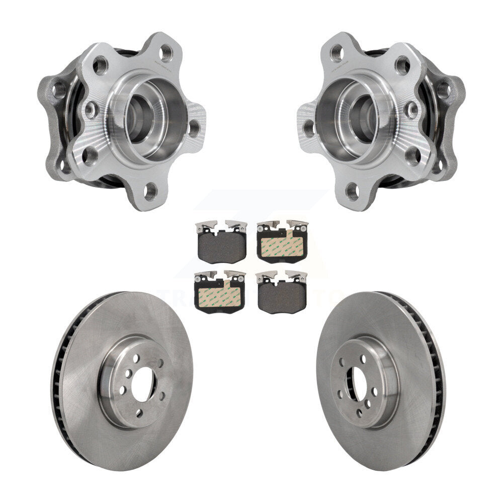 Hub Bearing Brake Rotor & Pads Front Kit For BMW 330i xDrive 530i 330e 540i 430i