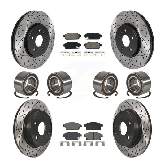Bearing Coat Brake Rotor Pads Front Rear Kit (10Pc) For Chevrolet Trax Buick AWD