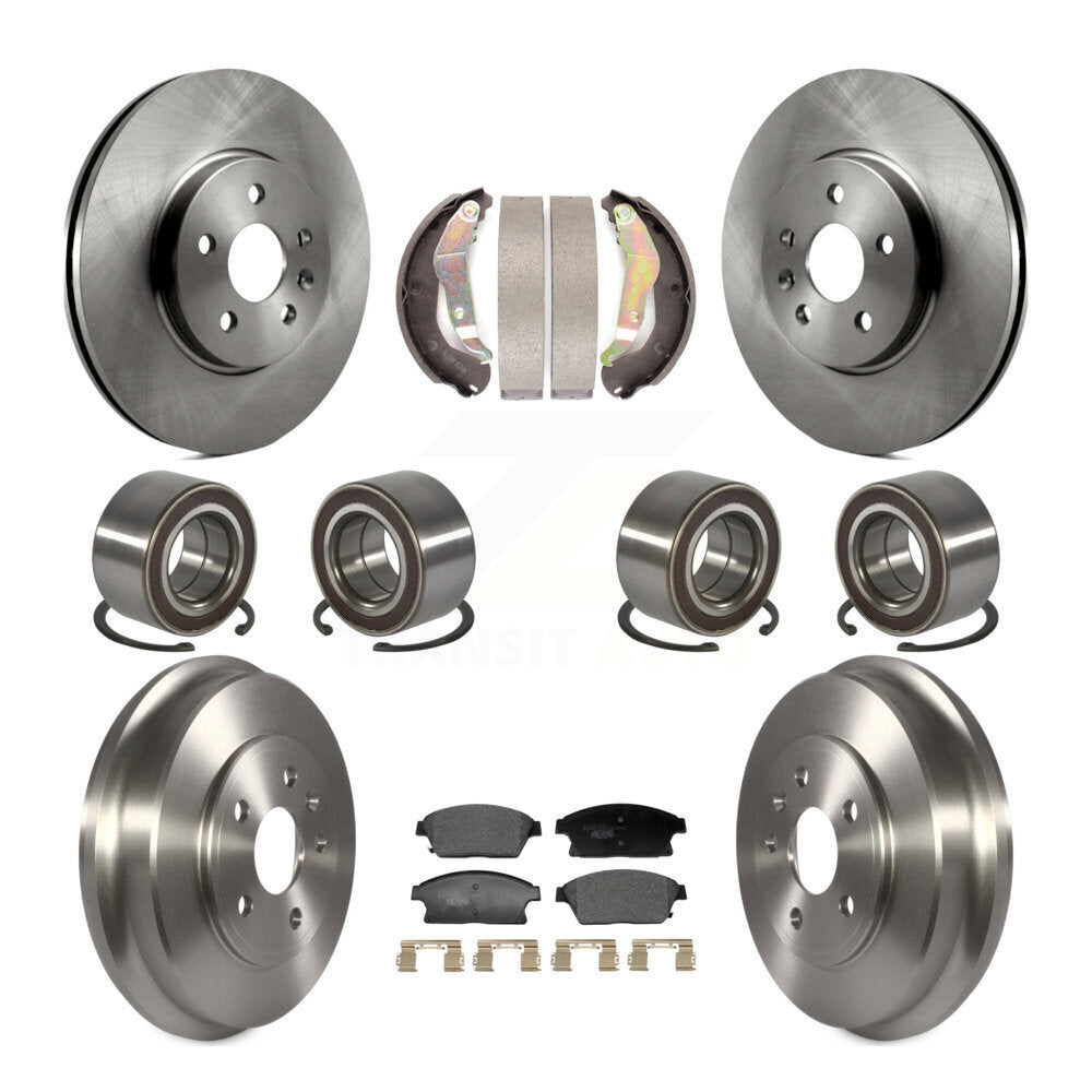 Bearing Brake Rotor Pads Shoe Front Rear Kit (10Pc) For 13-17 Chevrolet Trax AWD