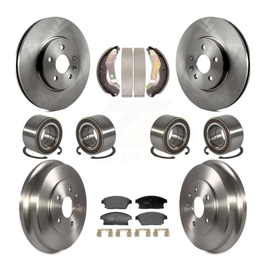 Bearing Brake Rotor Pads Shoe Front Rear Kit (10Pc) For 13-17 Chevrolet Trax AWD