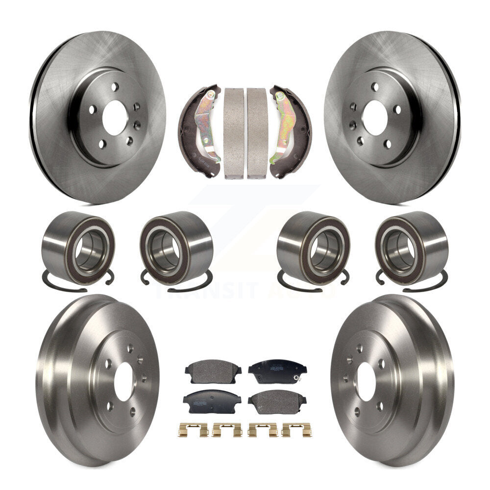 Bearing Brake Rotor Pads Shoe Front Rear Kit (10Pc) For 13-17 Chevrolet Trax AWD