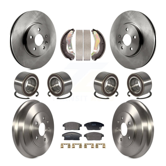 Bearing Brake Rotor Pads Shoe Front Rear Kit (10Pc) For 13-17 Chevrolet Trax AWD