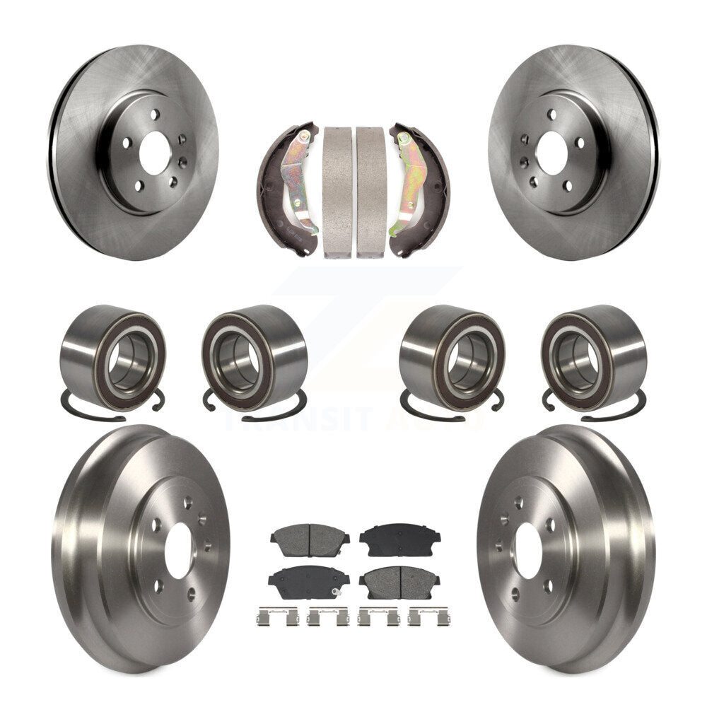 Bearing Brake Rotor Pads Shoe Front Rear Kit (10Pc) For 13-17 Chevrolet Trax AWD