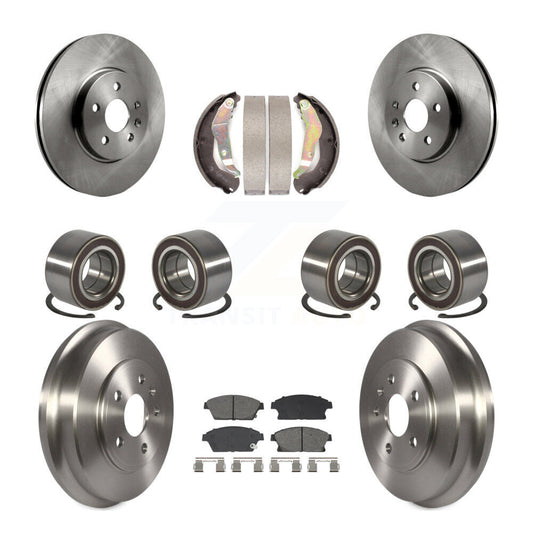 Bearing Brake Rotor Pads Shoe Front Rear Kit (10Pc) For 13-17 Chevrolet Trax AWD
