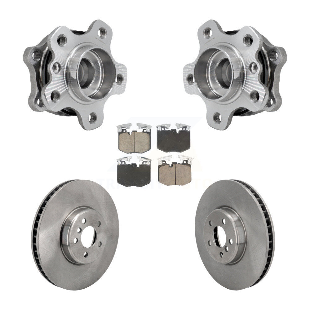 Hub Bearing Brake Rotor & Pads Front Kit For BMW 330i xDrive 530i 330e 540i 430i