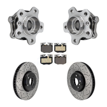 Hub Bearing Drilled Slot Brake Rotor Pad Front Kit For BMW 330i xDrive 530i 330e