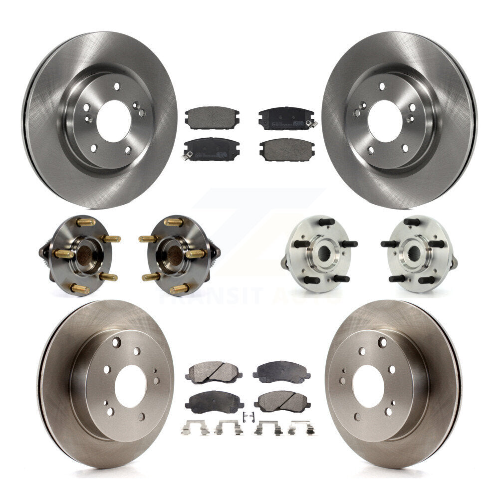 Hub Bearing Brake Rotor Pads Front Rear Kit (10Pc) For Mitsubishi Eclipse Galant