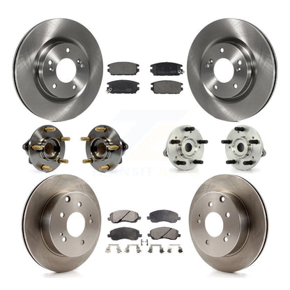 Hub Bearing Brake Rotor Pads Front Rear Kit (10Pc) For Mitsubishi Eclipse Galant