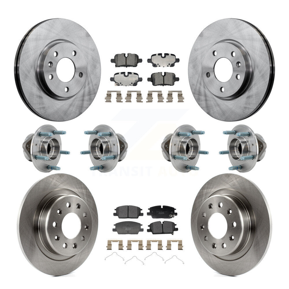 Hub Bearing Brake Rotor Pads Front Rear Kit (10Pc) For Chevrolet Equinox GMC 4WD