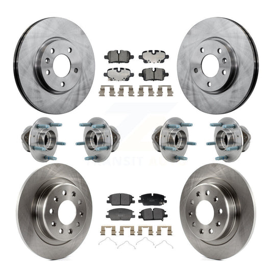 Hub Bearing Brake Rotor Pads Front Rear Kit (10Pc) For Chevrolet Equinox GMC 4WD