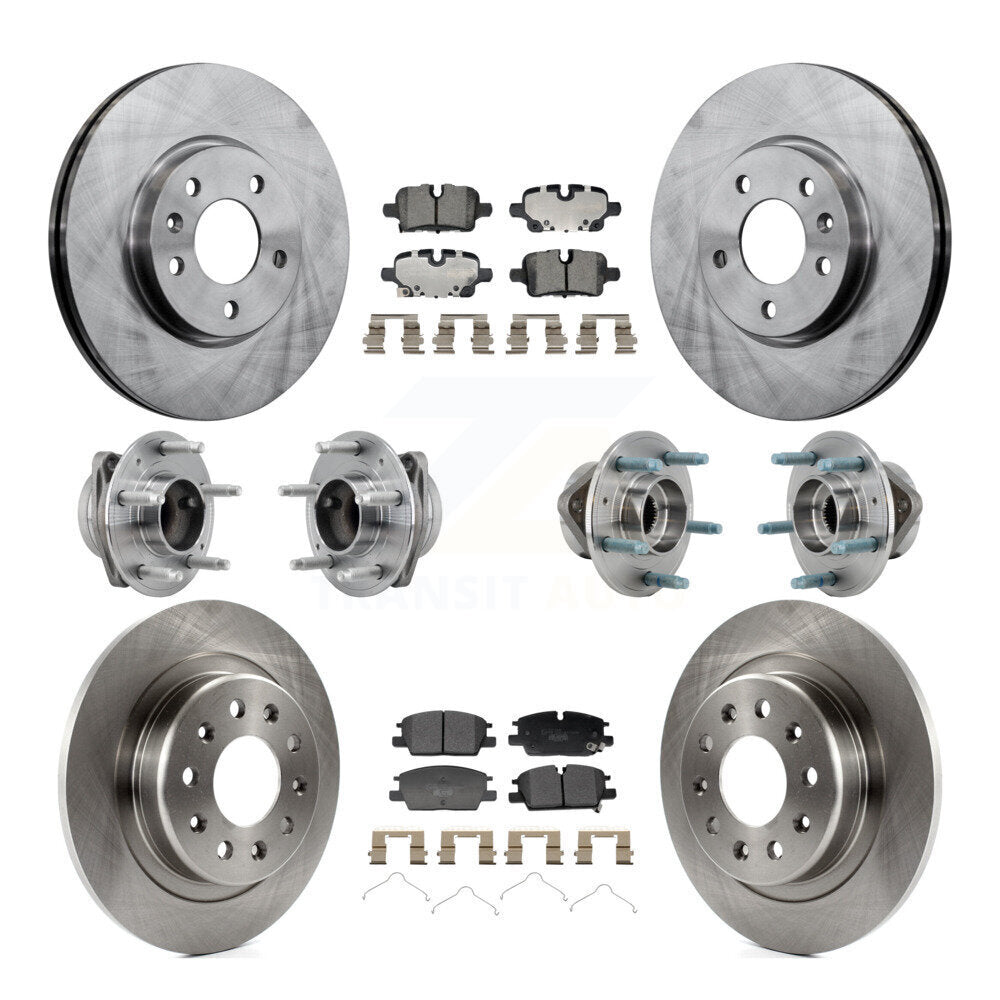 Hub Bearing Brake Rotor Pads Front Rear Kit (10Pc) For Chevrolet Equinox GMC FWD