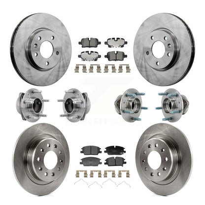 Hub Bearing Brake Rotor Pads Front Rear Kit (10Pc) For Chevrolet Equinox GMC FWD