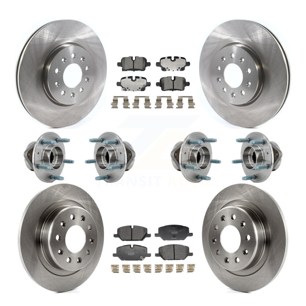 Hub Bearing Brake Rotor Pads Front Rear Kit (10Pc) For Chevrolet Equinox GMC 4WD