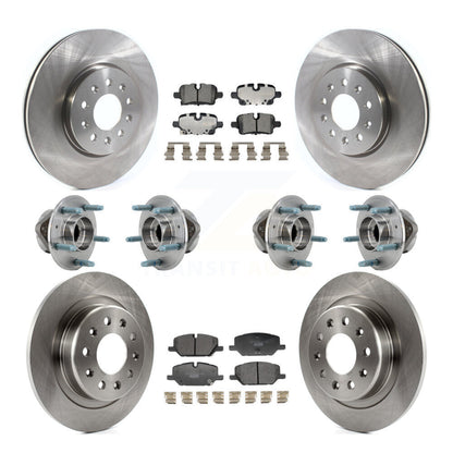 Hub Bearing Brake Rotor Pads Front Rear Kit (10Pc) For Chevrolet Equinox GMC 4WD