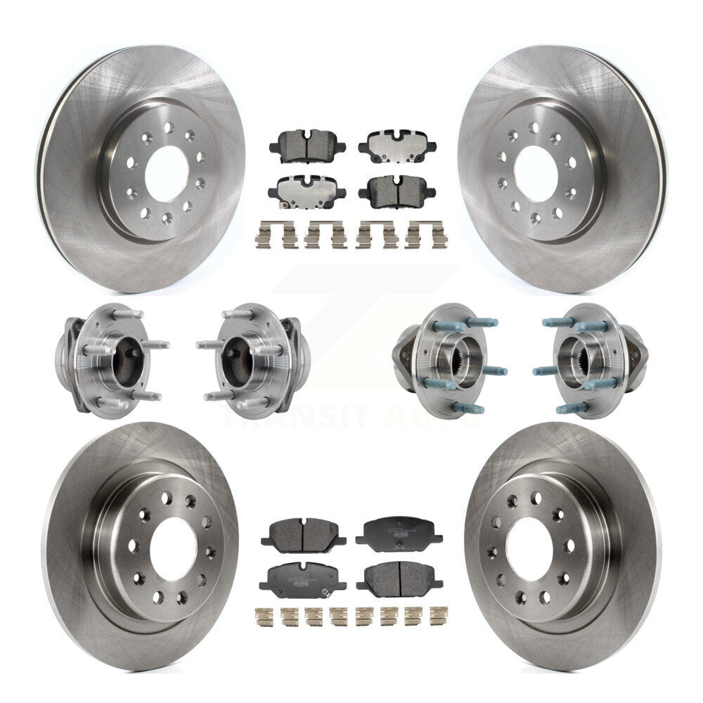 Hub Bearing Brake Rotor Pads Front Rear Kit (10Pc) For Chevrolet Equinox GMC FWD