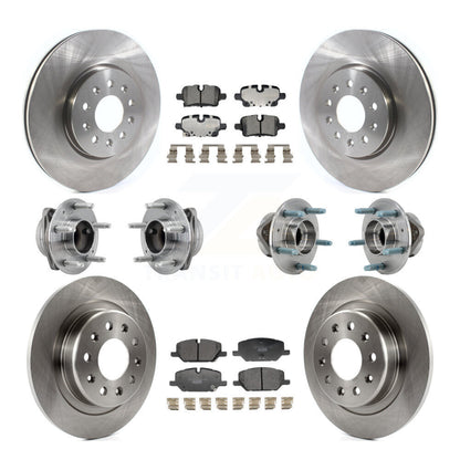 Hub Bearing Brake Rotor Pads Front Rear Kit (10Pc) For Chevrolet Equinox GMC FWD