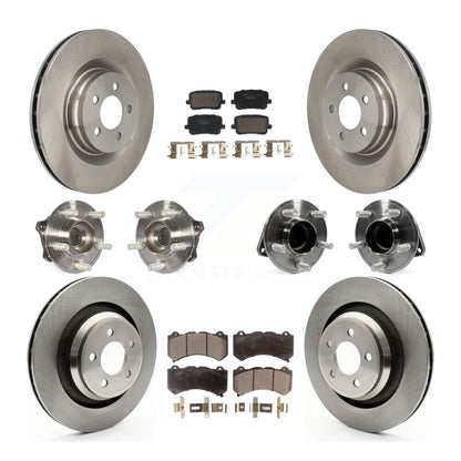 Hub Bearings Disc Brake Rotors And Pads Front Rear Kit (10Pc) For Dodge Charger