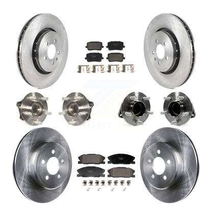 Hub Bearings Disc Brake Rotors And Pads Front Rear Kit (10Pc) For Dodge Charger