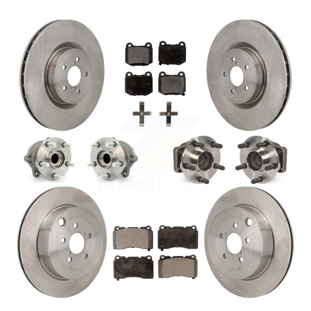Hub Bearing Disc Brake Rotor Pads Front Rear Kit (10Pc) For Subaru BRZ Toyota 86