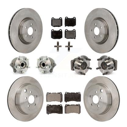 Hub Bearing Disc Brake Rotor Pads Front Rear Kit (10Pc) For Subaru BRZ Toyota 86