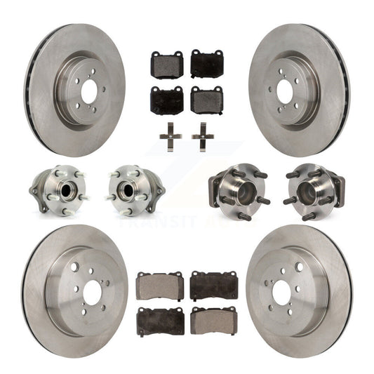 Hub Bearing Disc Brake Rotor Pads Front Rear Kit (10Pc) For Subaru BRZ Toyota 86