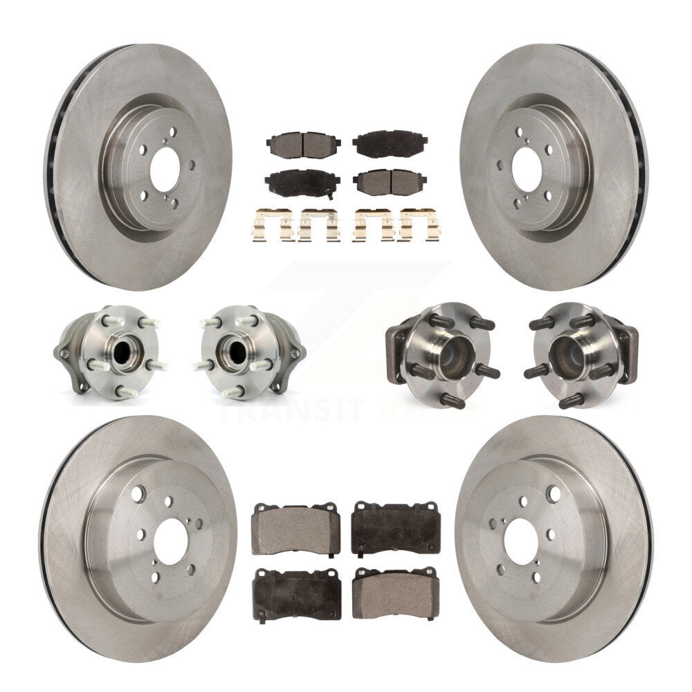 Hub Bearing Disc Brake Rotor Pads Front Rear Kit (10Pc) For 2017 Subaru BRZ Base