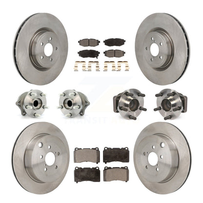 Hub Bearing Disc Brake Rotor Pads Front Rear Kit (10Pc) For 2017 Subaru BRZ Base