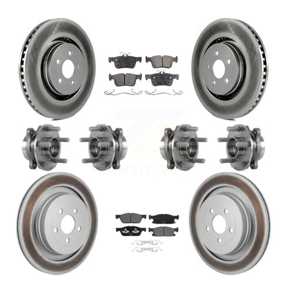 Hub Bearing Coat Brake Rotor Pads Front Rear Kit (10Pc) For Lincoln Nautilus AWD